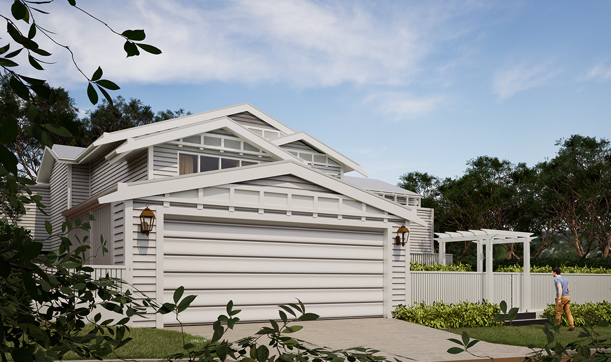 Custom carport design for traditional character homes by Quorum Studios, top luxury residential architects Brisbane. Heritage-sensitive addition showcasing traditional weatherboard materials, decorative timber detailing, and seamless architectural integrat