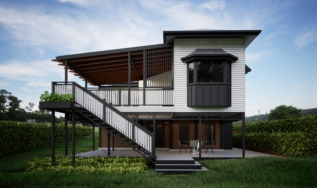 Ipswich traditional character Queenslander extension by Brisbane architects Quorum Studios. Top luxury architects Brisbane creating seamless heritage integration with contemporary design by leading residential architects.