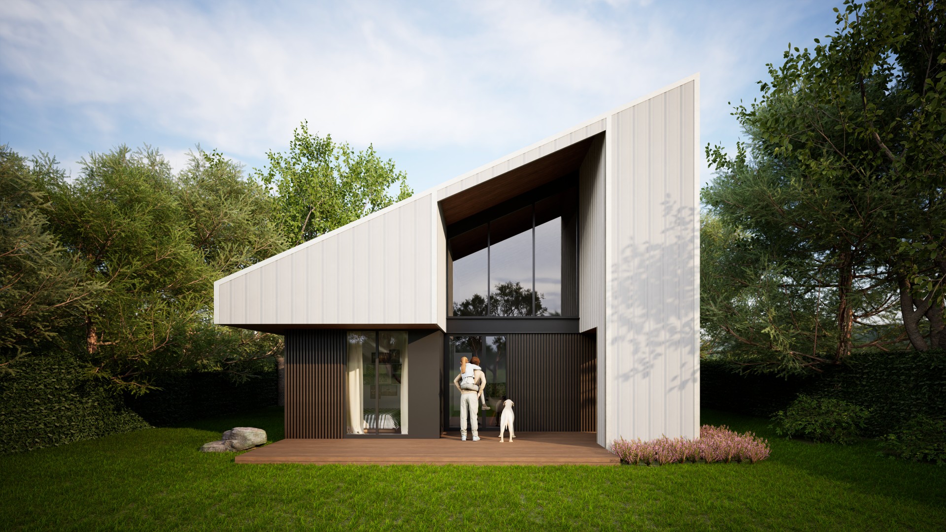 Contemporary luxury home design by Quorum Studios showcasing modern Australian architecture with clean lines and natural integration for bespoke Brisbane residential projects