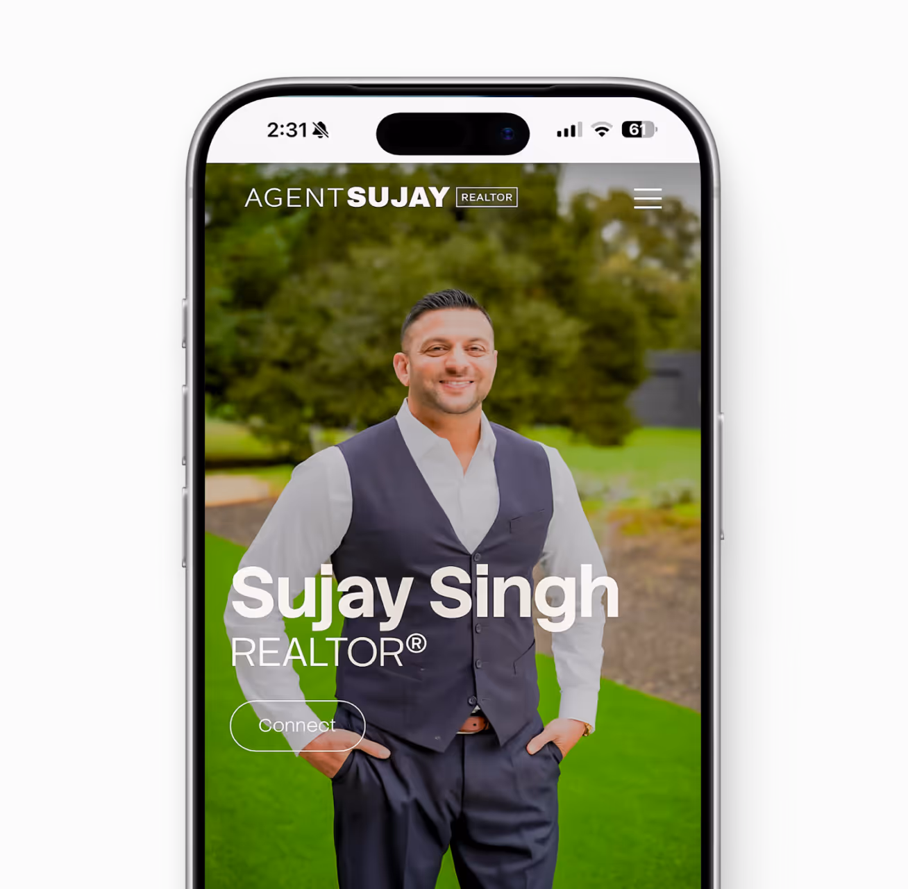 sujay realtor website, mobile - color