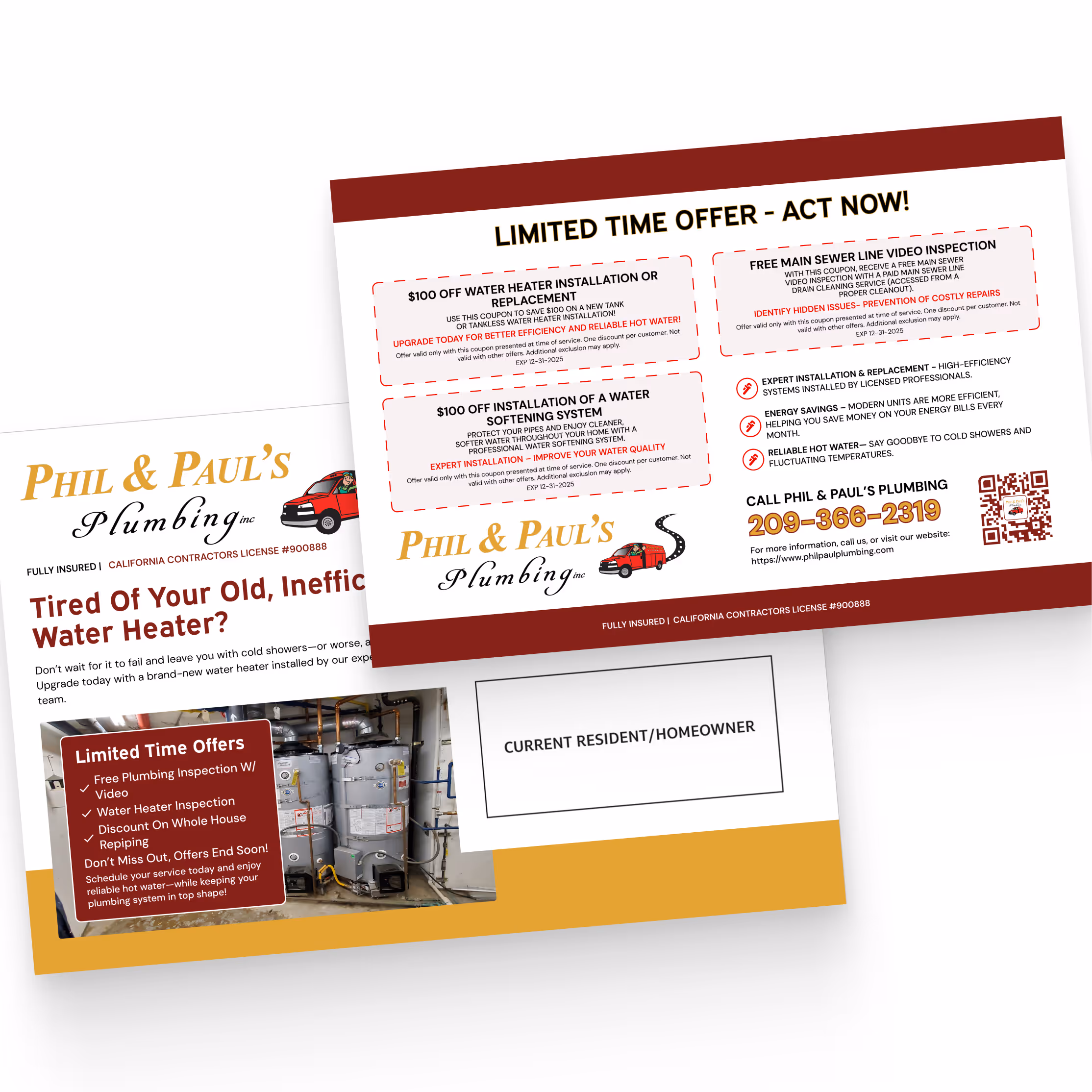 Phil Pauls Plumbing flyers - jkmg