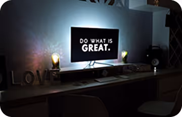 monitor on a desk