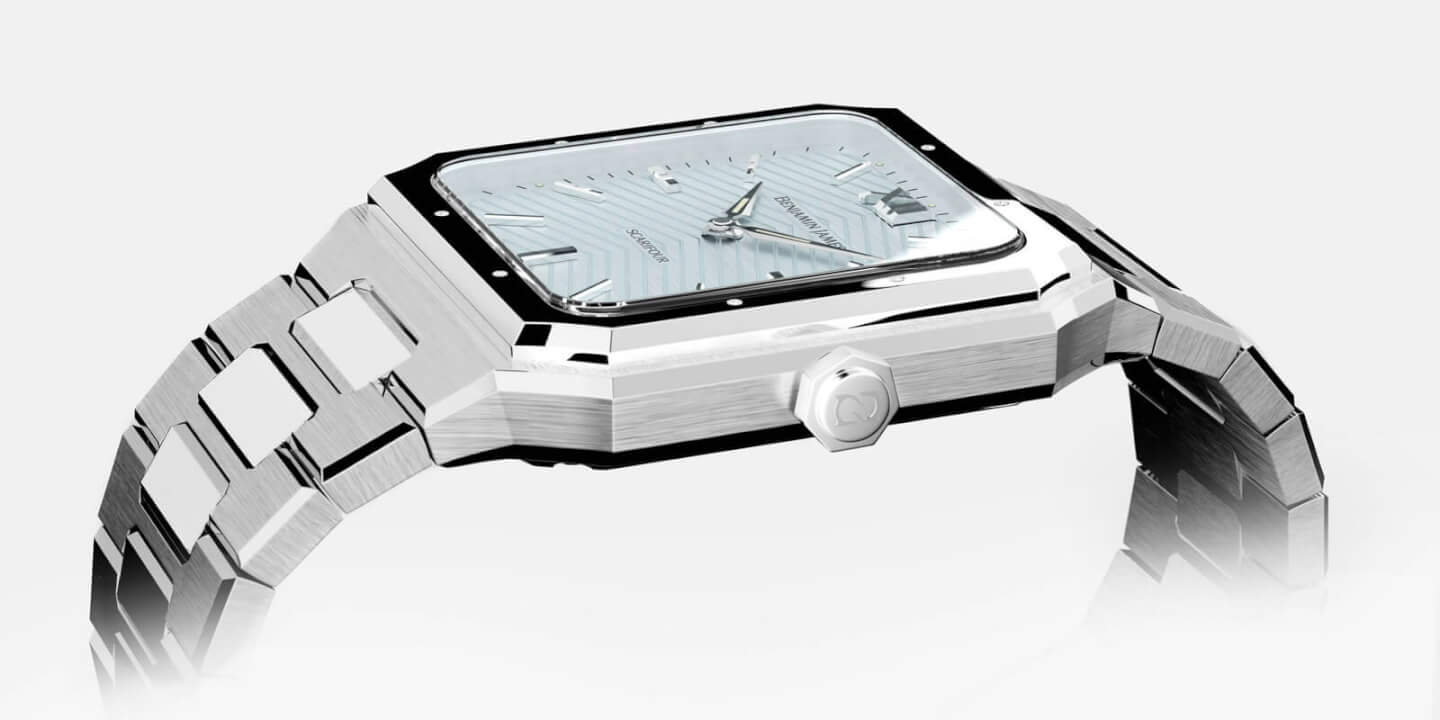 The Benjamin James Scarifour light blue dial