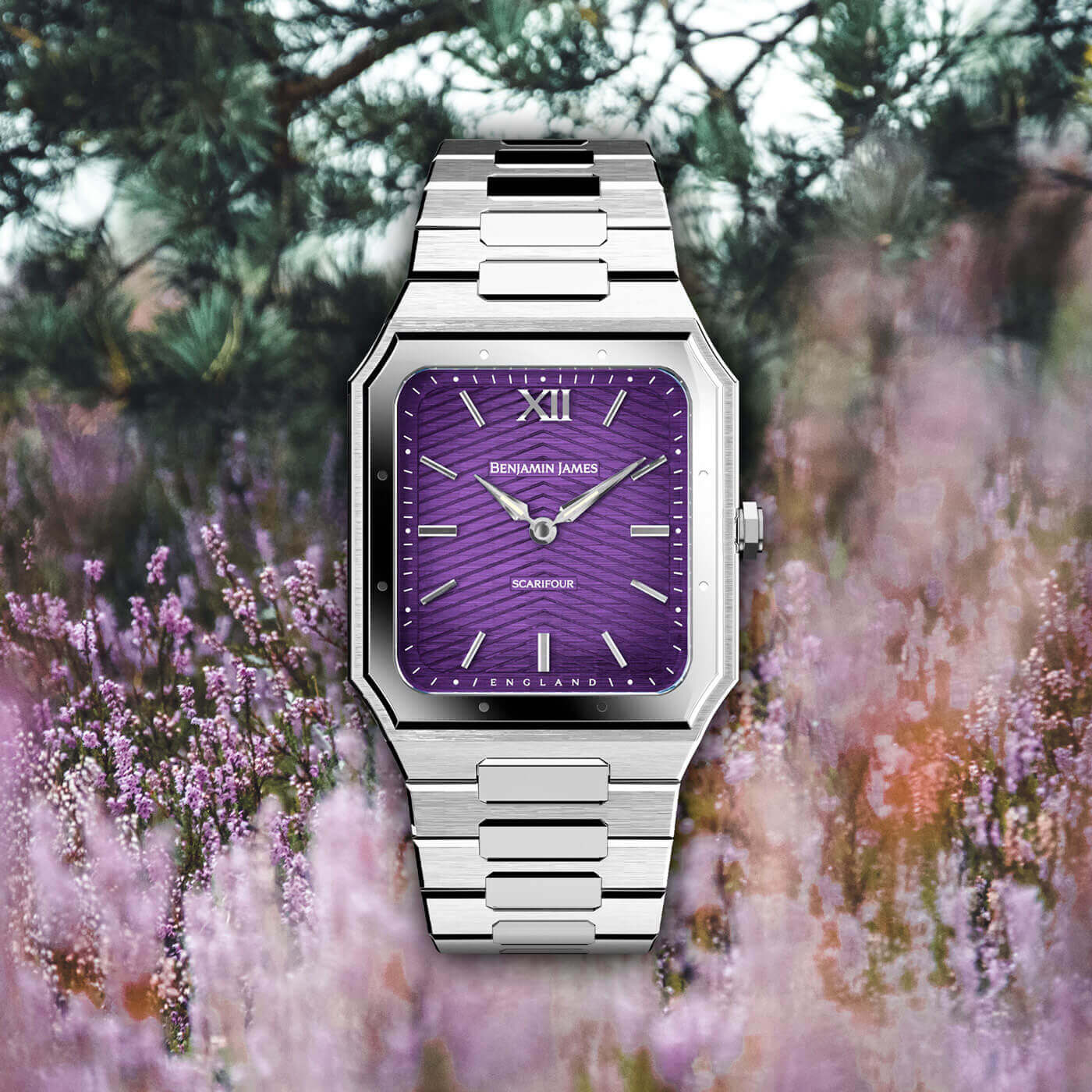 The Scarifour purple dial by Benjamin James