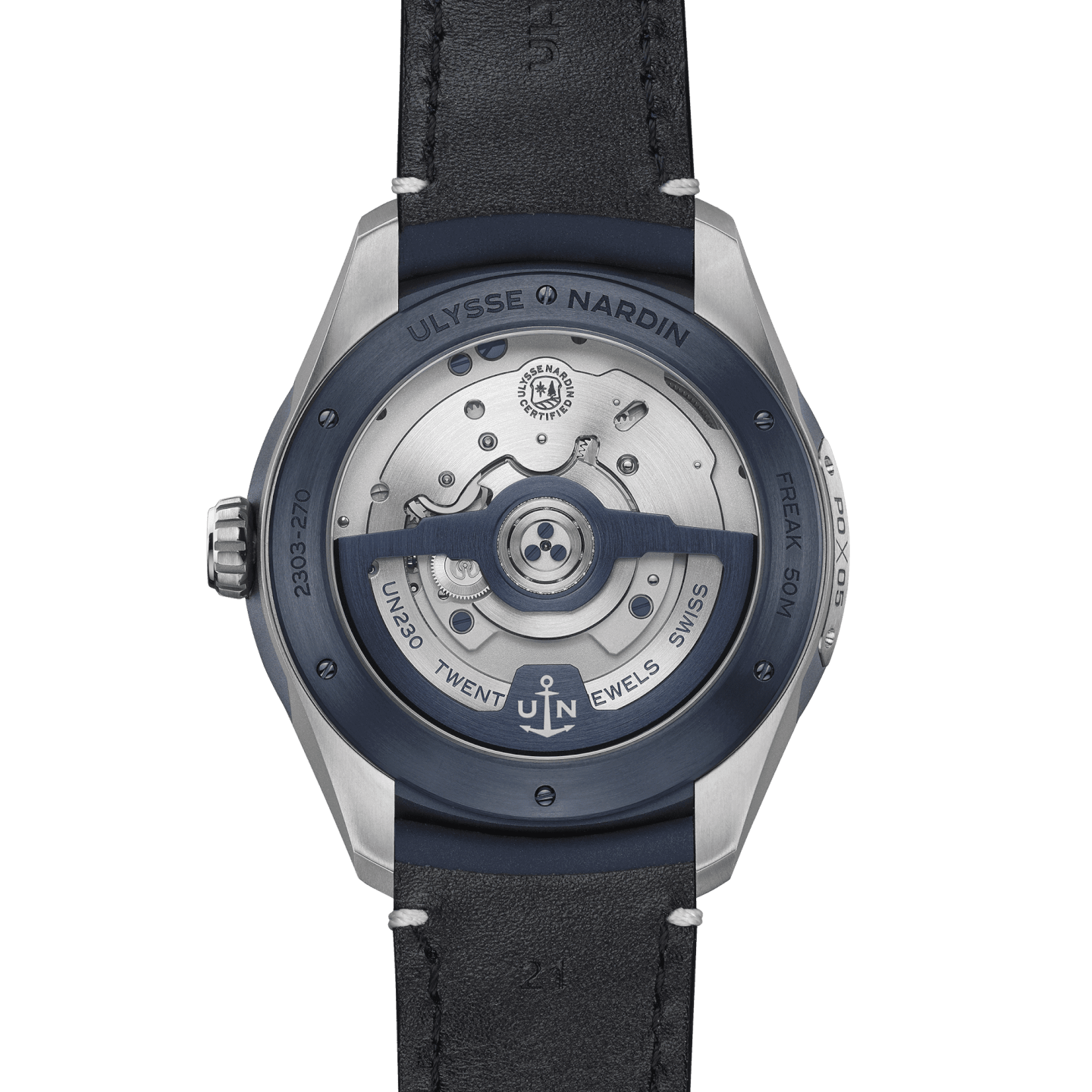 Caseback of the Ulysse Nardin Freak X Titanium