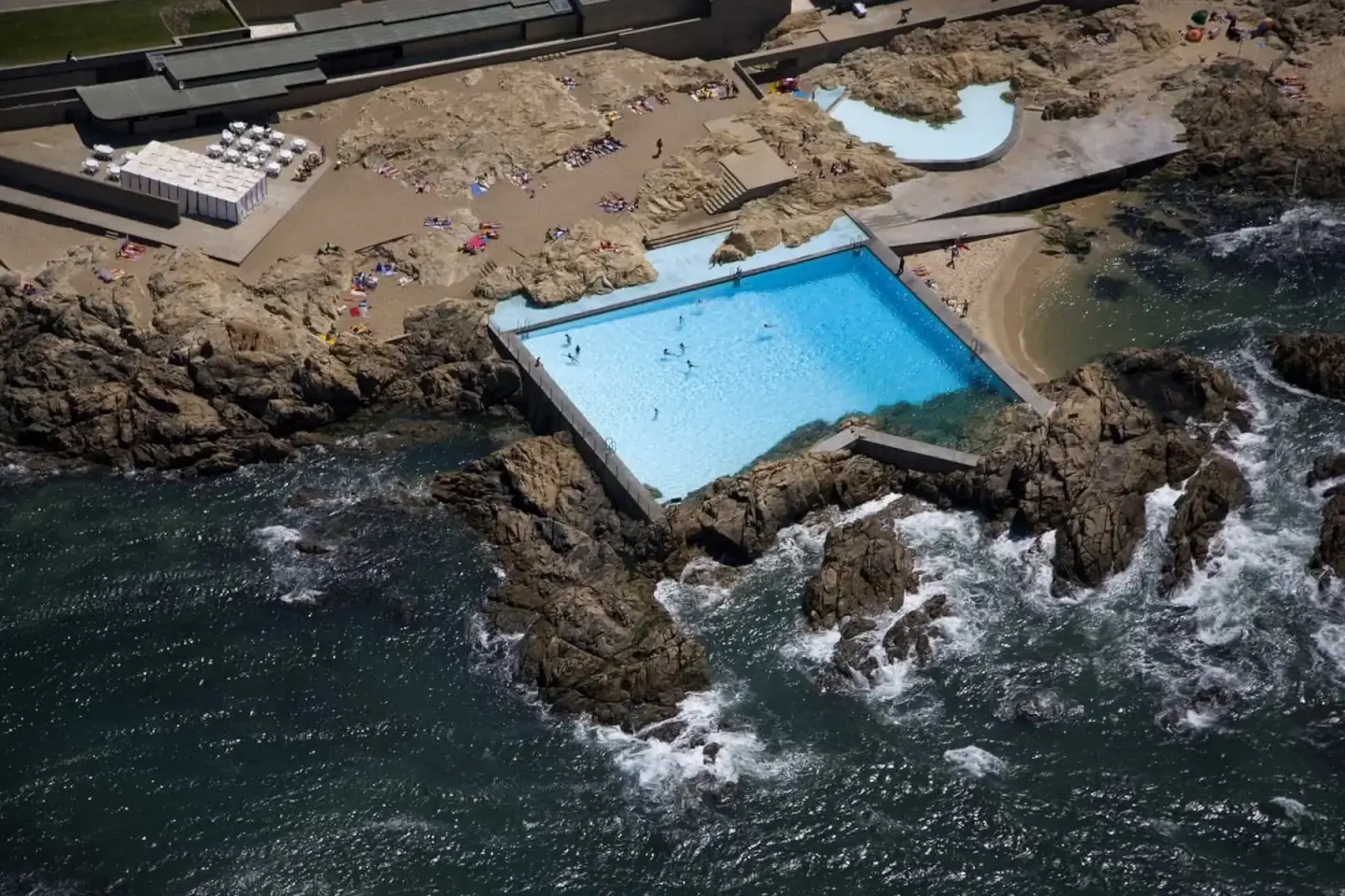 The Leça Swimming Pool that inspired the watch, image by Fernando Guerra