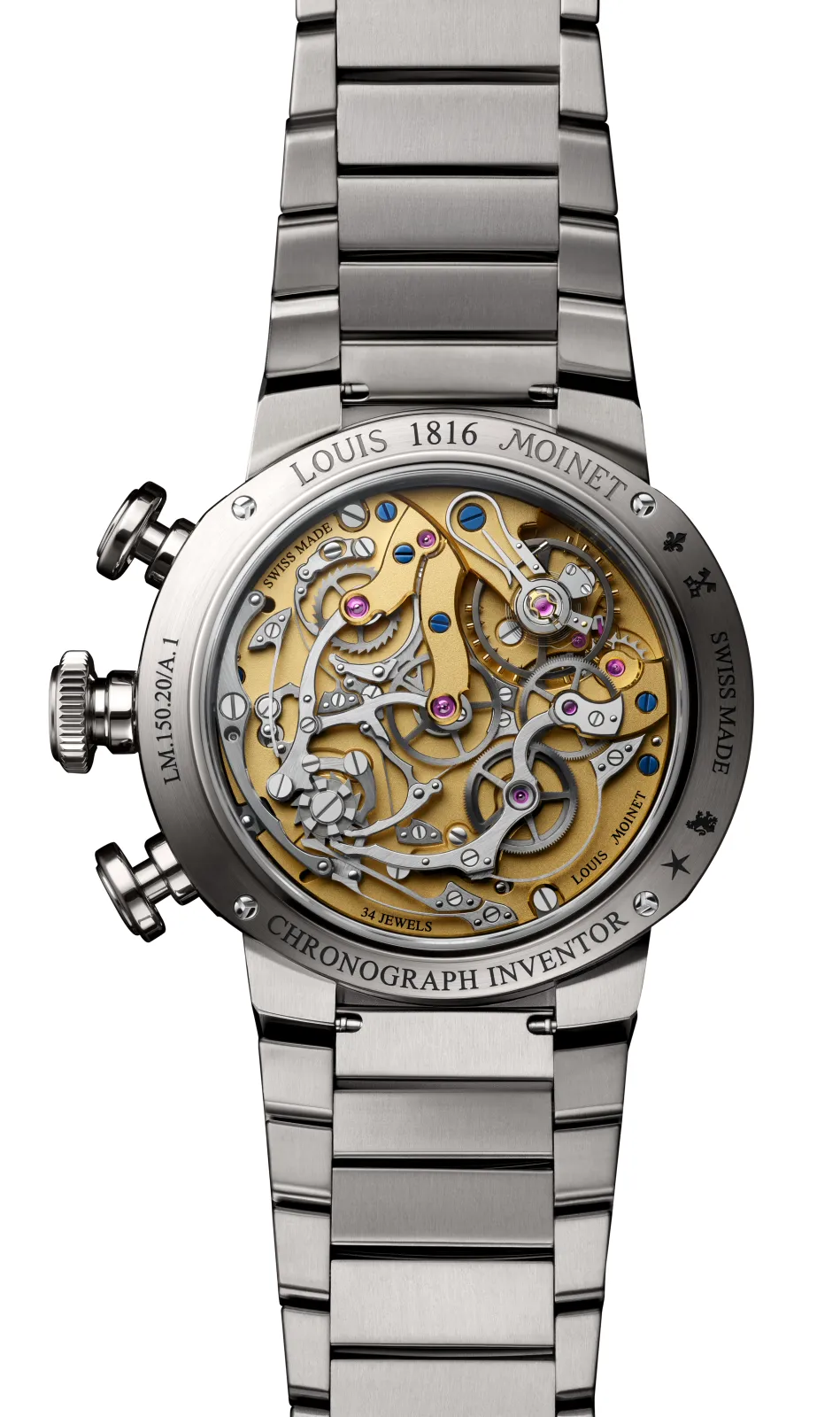 The Louis Moinet 1816 Chronograph Case Back