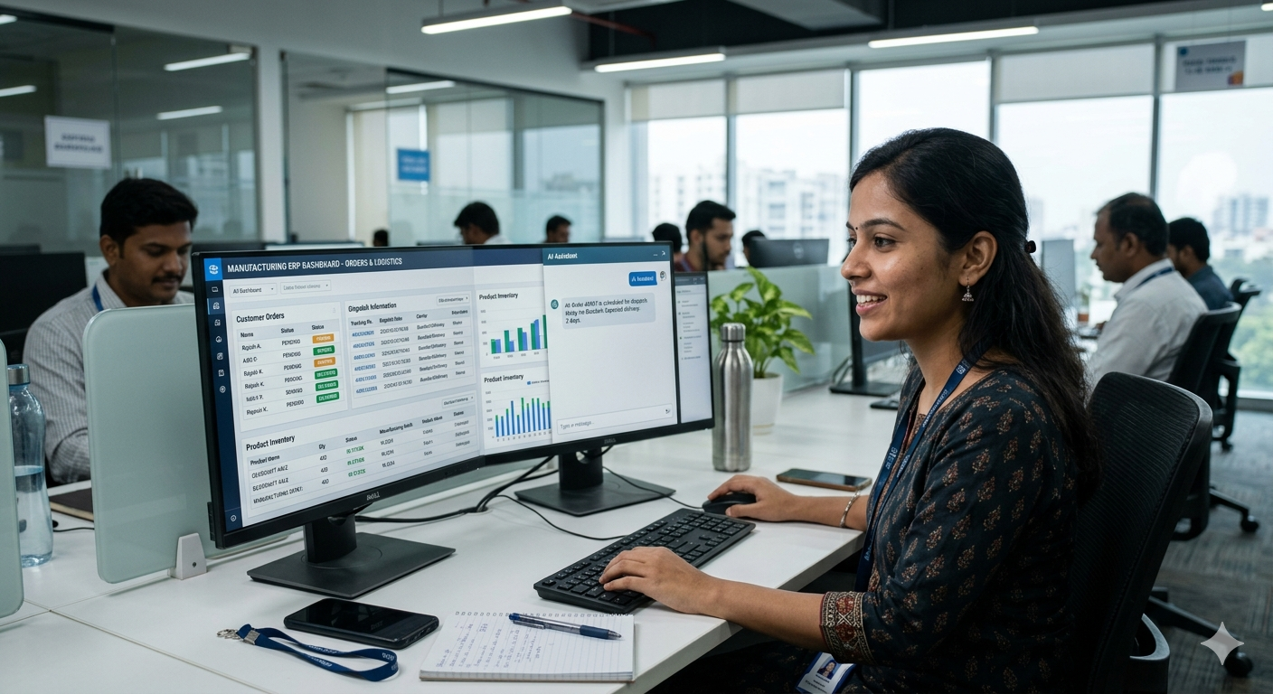 Image that depicts the sales team attending customer fastly with ai support