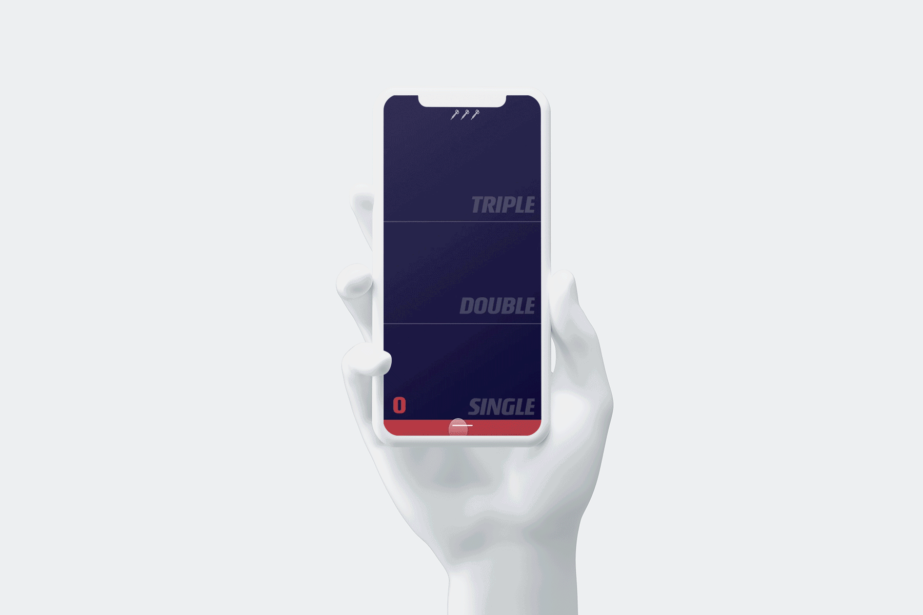 Mobile mockup as a teaser image with an animation of the app counter solution