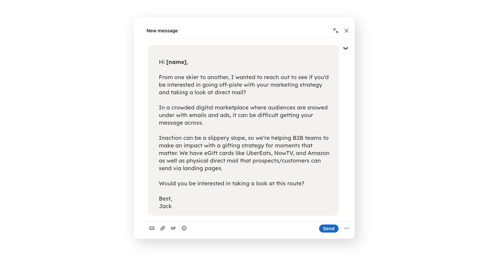 LinkedIn message