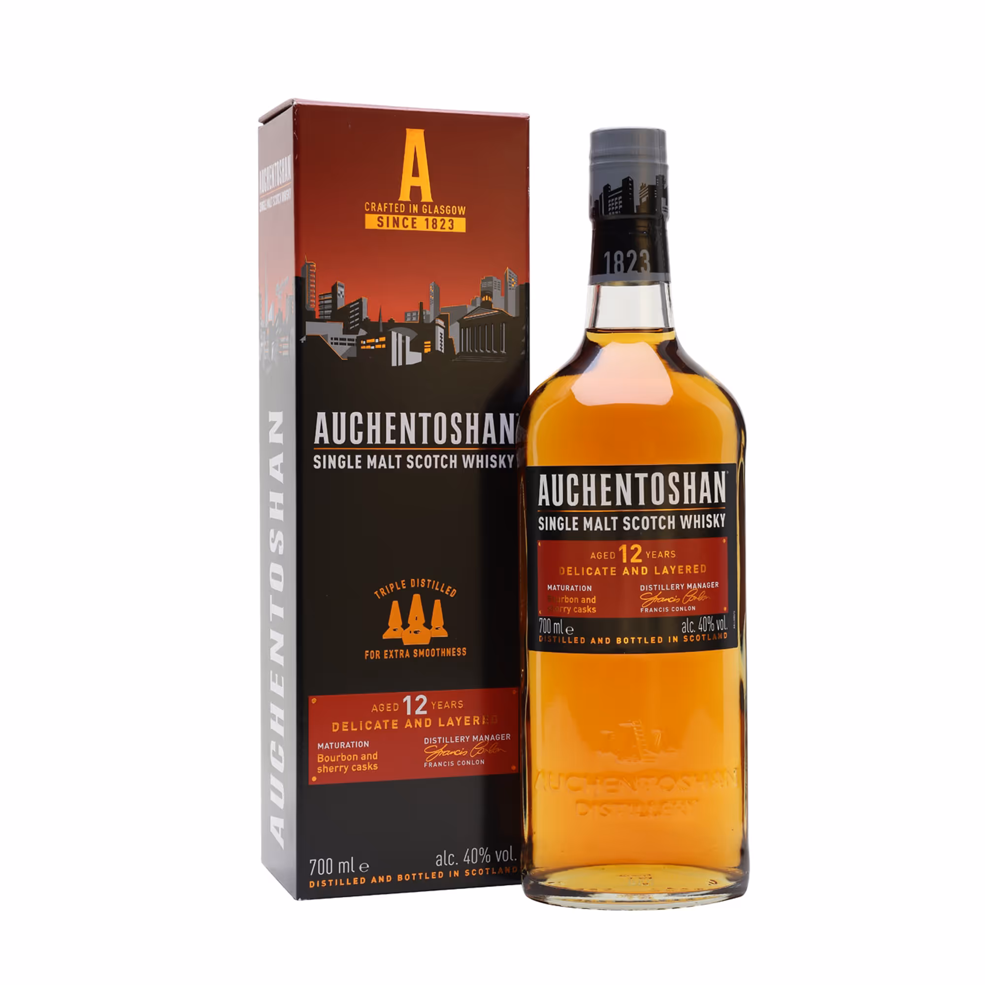Auchentoshan Single Malt Scotch Whisky 12 years old-750ml