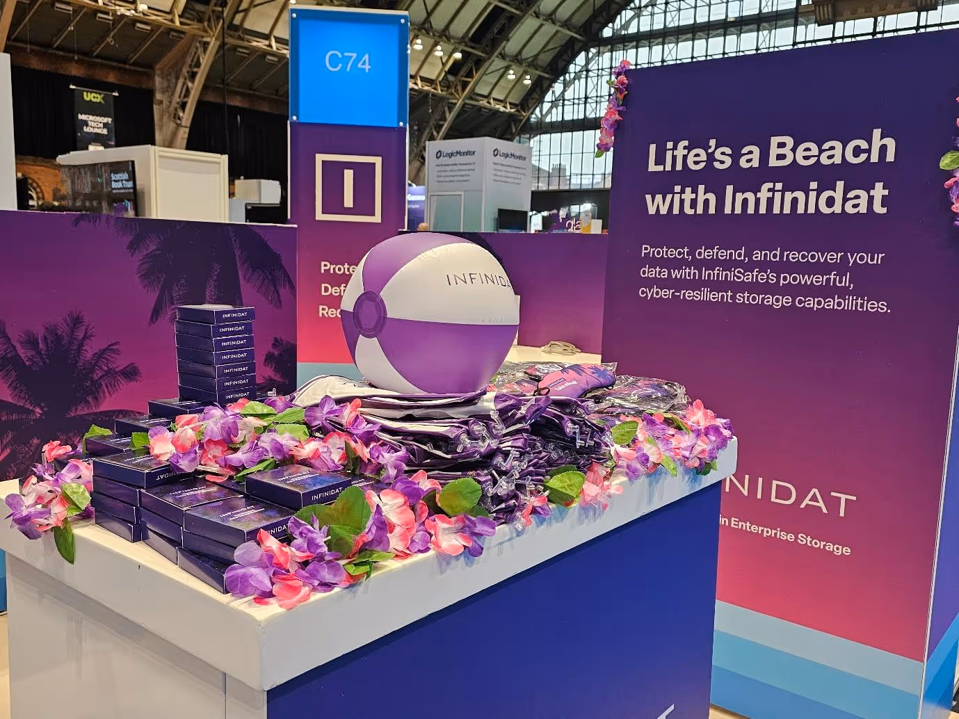 Tropical Infinidat trade show booth