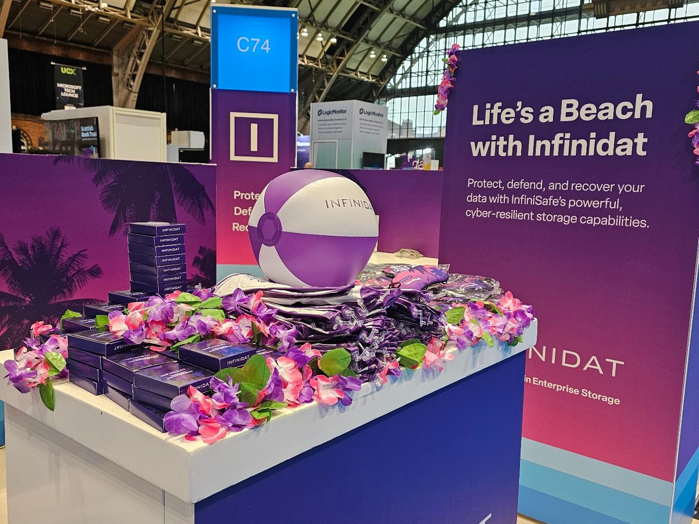 Tropical Infinidat trade show booth