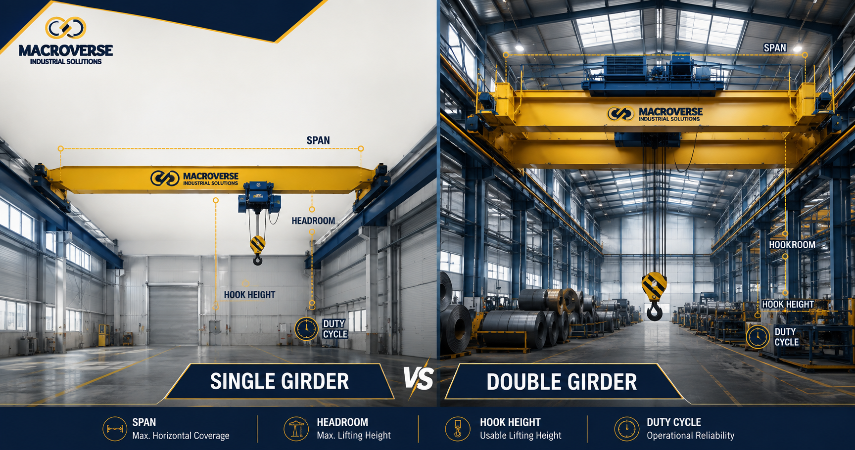 Single Girder Cranes vs Double Girder Cranes