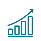 Die grafische Darstellung von einem Balkendiagramm.