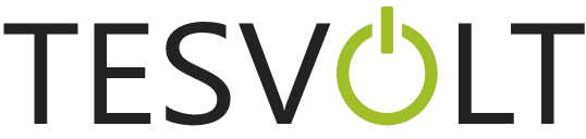 Das Logo der Firma Tesvolt.