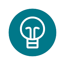 Die grafische Darstellung von einer Glühbirne.