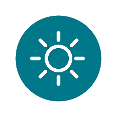 Die grafische Darstellung einer Sonne.