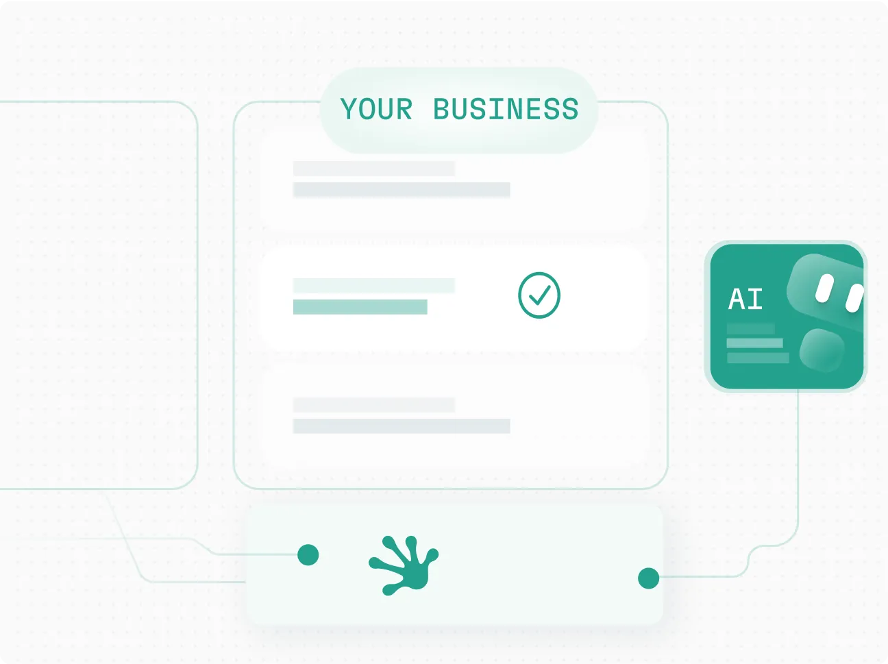 Modern business interface with a contact form, chatbot preview, and user message simulation — likely showing client onboarding.