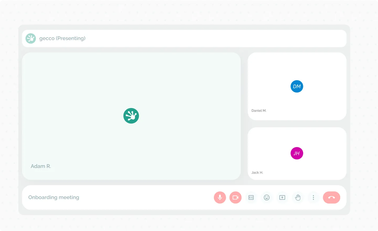 Interactive dashboard layout with draggable cards, circular status icons, and a side panel — likely for project or task management.