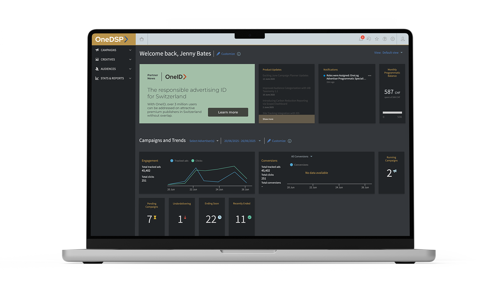 OneDSP Dashboard