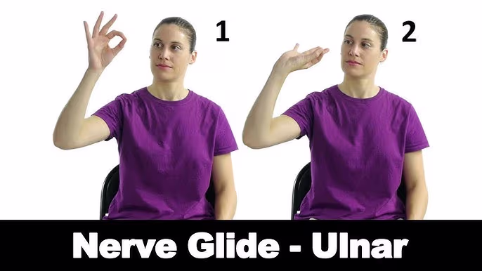 Woman going Ulnar Nerve Slider
