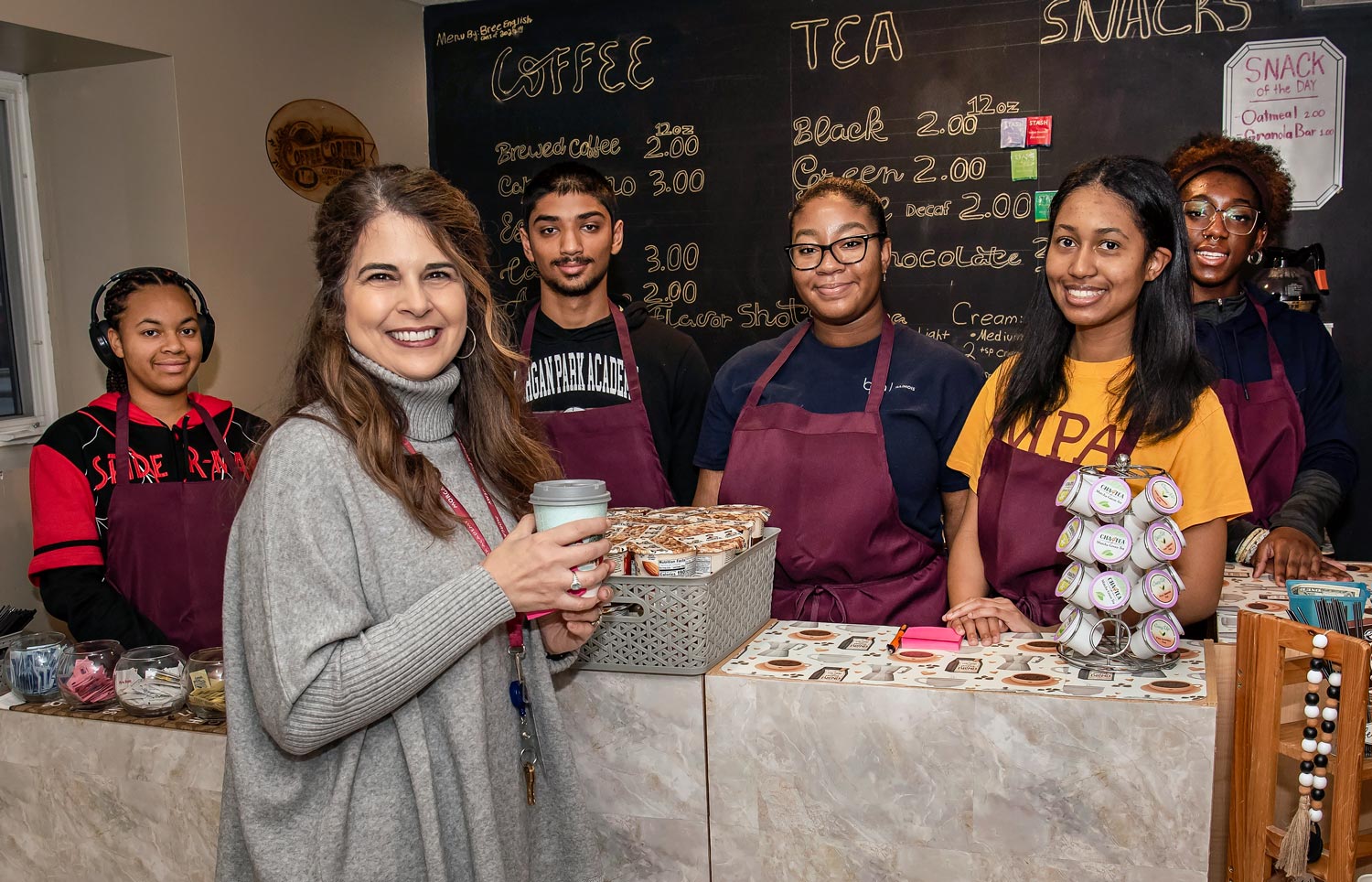 Student Entrepreneurs Bring the BPA Coffee Corner to Life at Morgan Park Academy