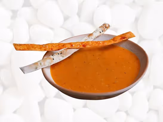 Red Lentil Soup served on a traditional Turkish Bawl