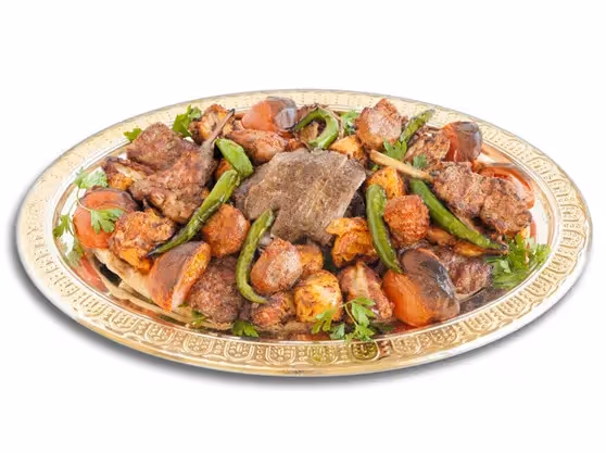 Sultan Platter served on a traditional Turkish plate