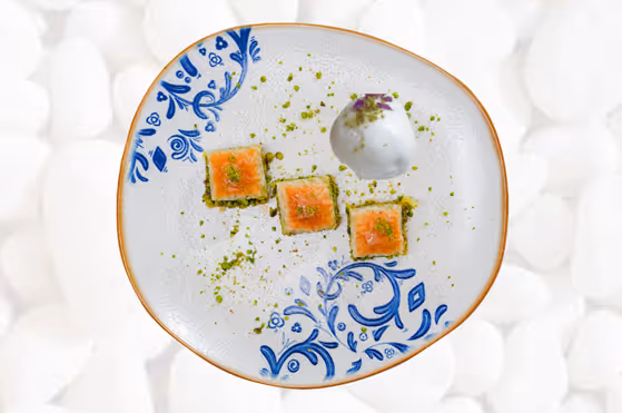 Pistachio Baklava with Ice Cream