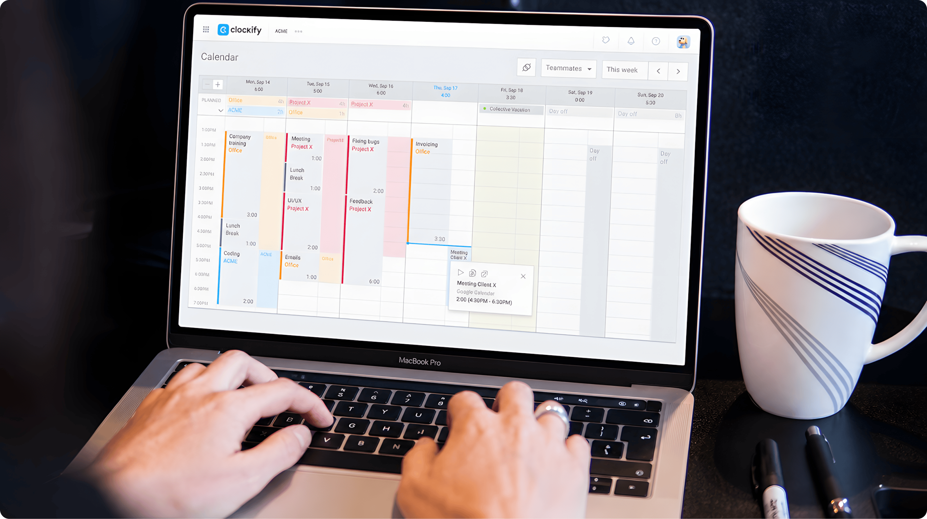 time tracker clockify dashboard