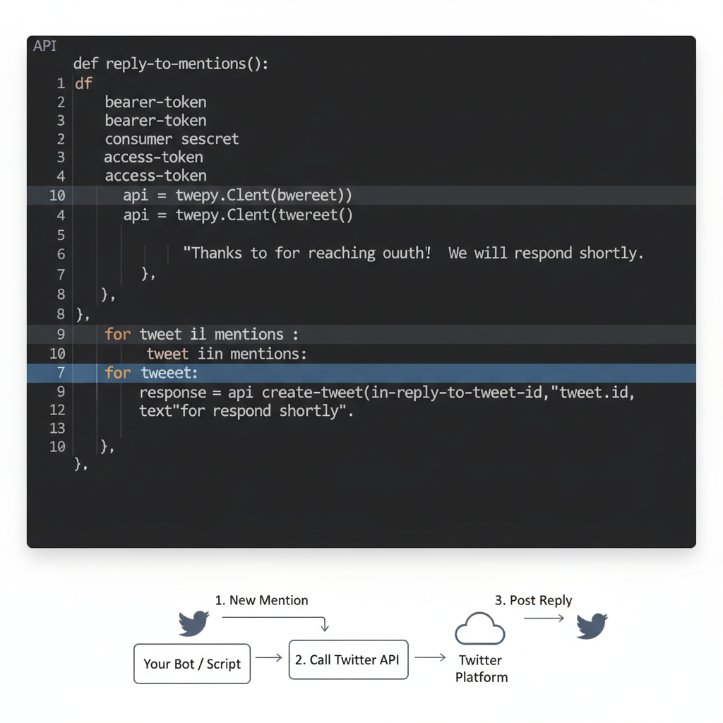 Twitter API for developers to automate comment