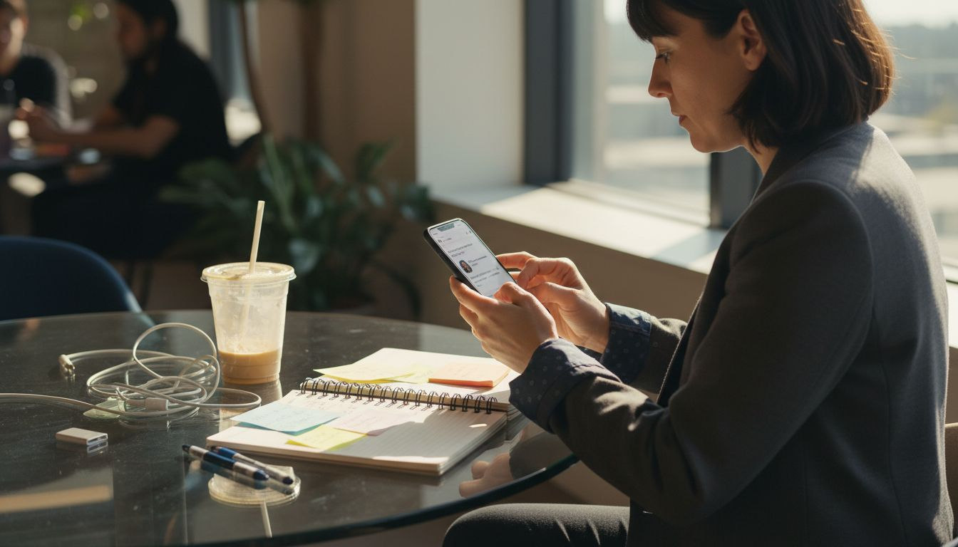 Consultant sending LinkedIn connection message