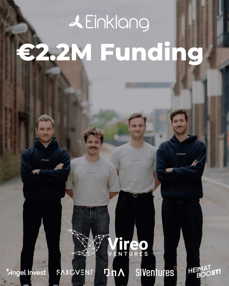 Grafik zur 2,2-Millionen-Euro-Finanzierungsrunde von einklang