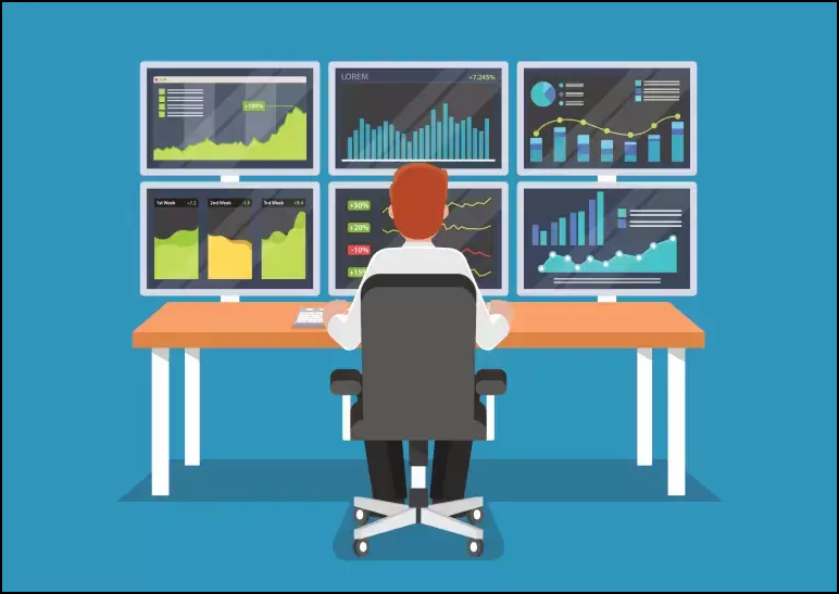 SRE Engineer at his desk