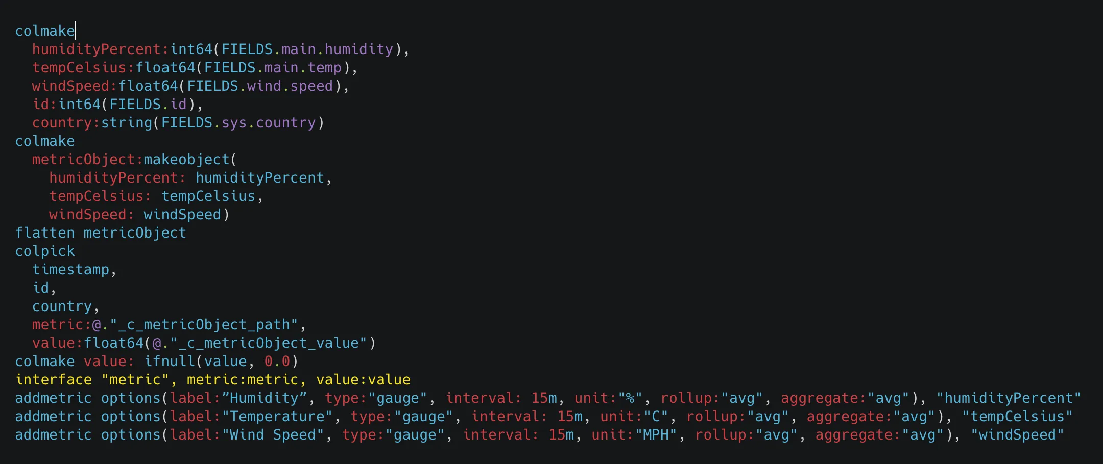 OPAL Code sample with interface verb