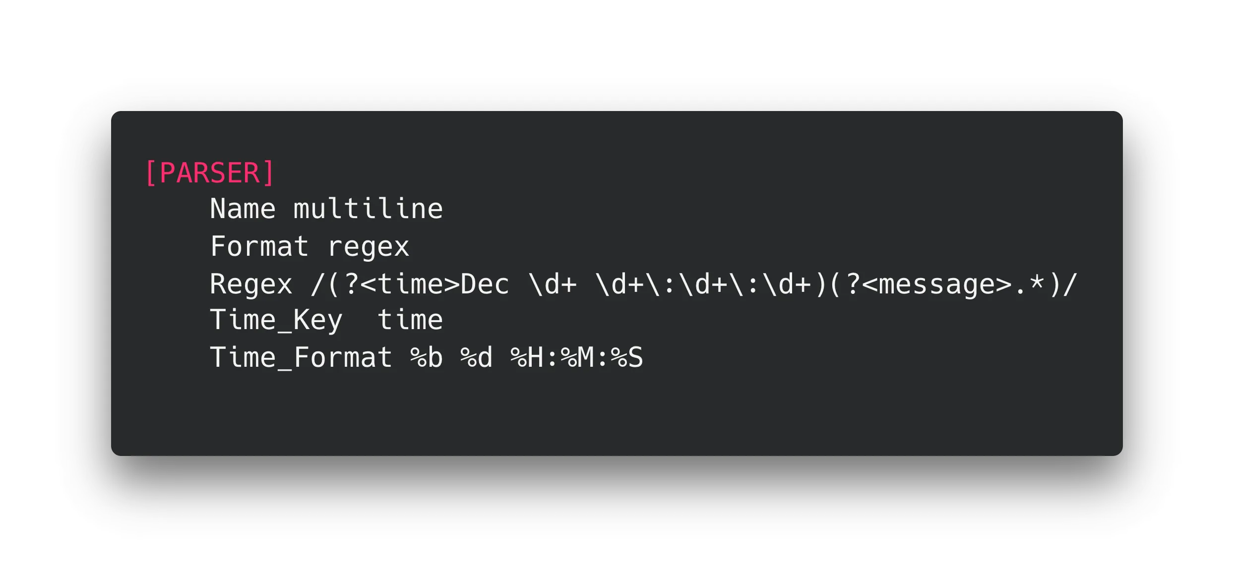 Fluent Bit Log Parser Definition