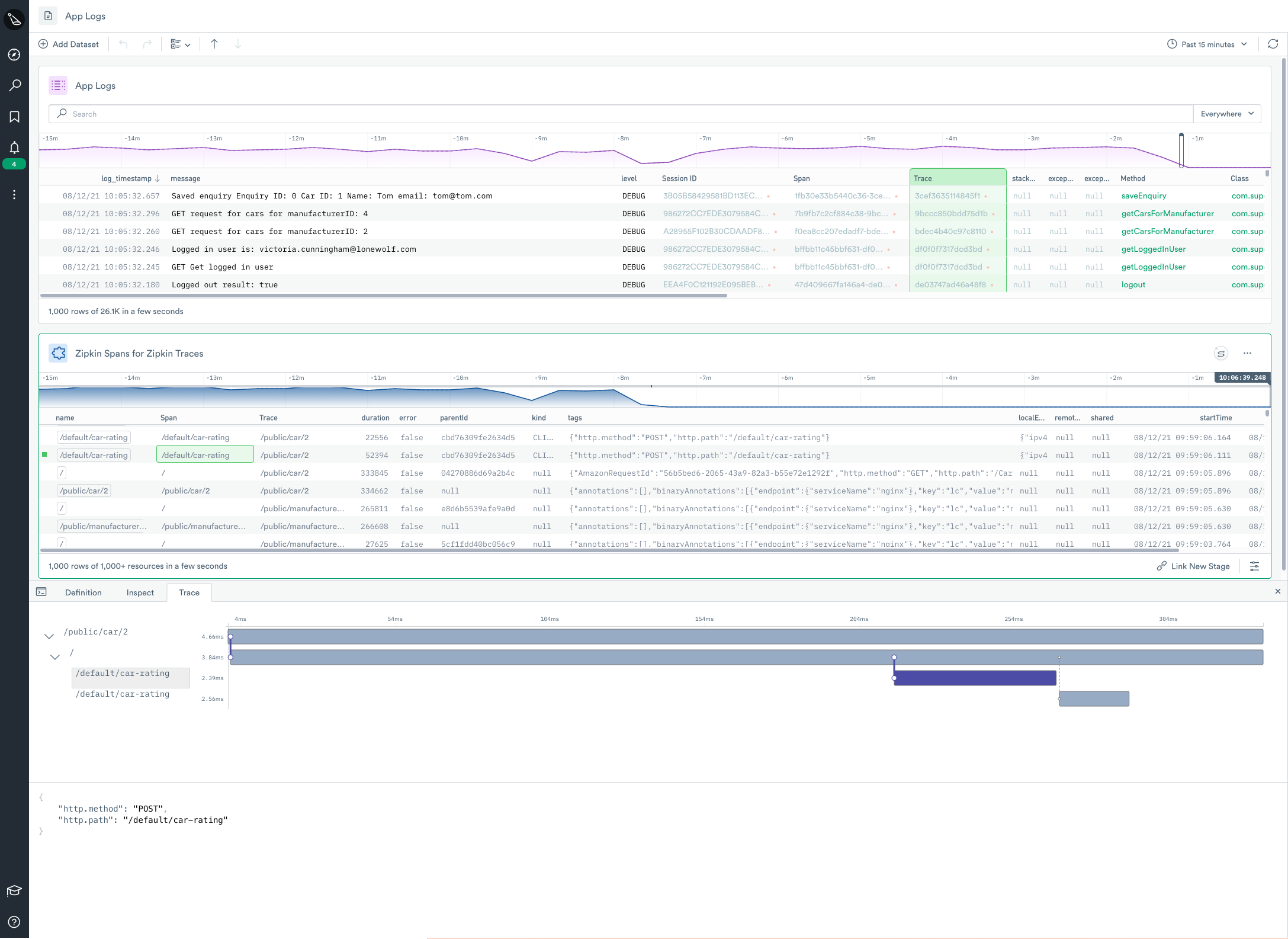 Distributed Tracing in Observe SaaS Platform