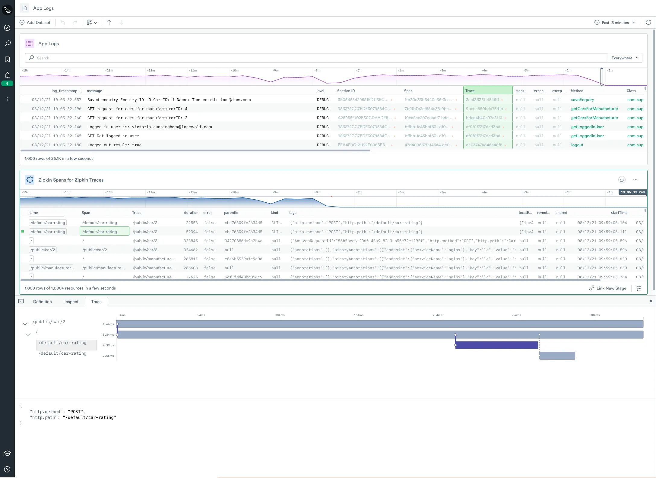 Distributed Tracing in Observe SaaS Platform