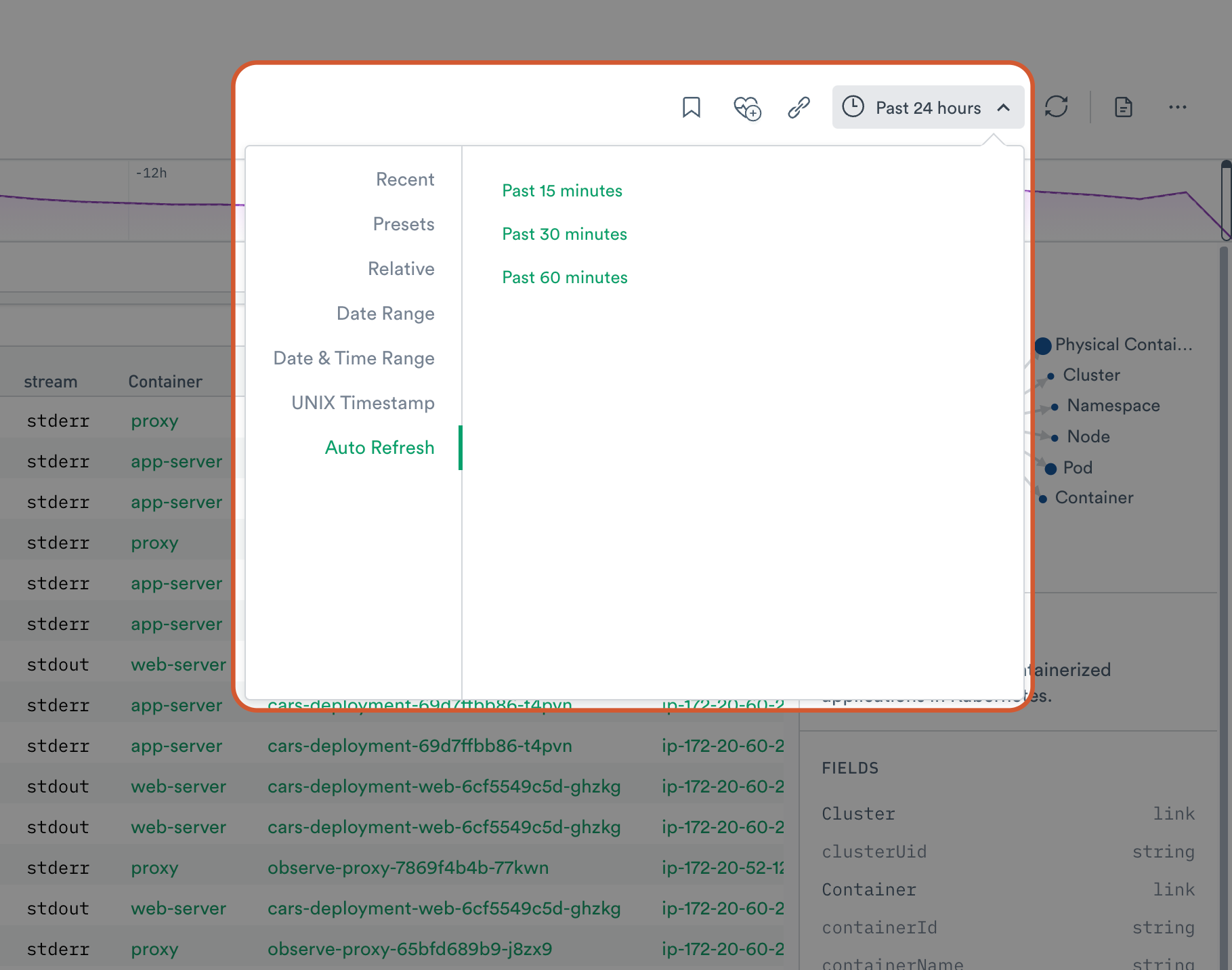 Observe SaaS Platform Auto Refresh Function