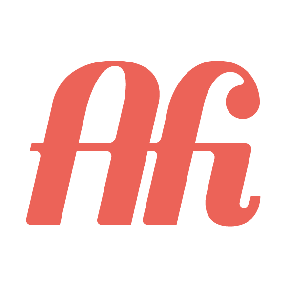 Afi typographic icon design