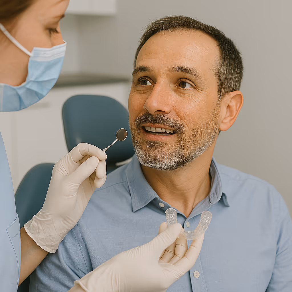 Soin orthodontique pour adulte à Colmar avec aligneur transparent, traitement esthétique