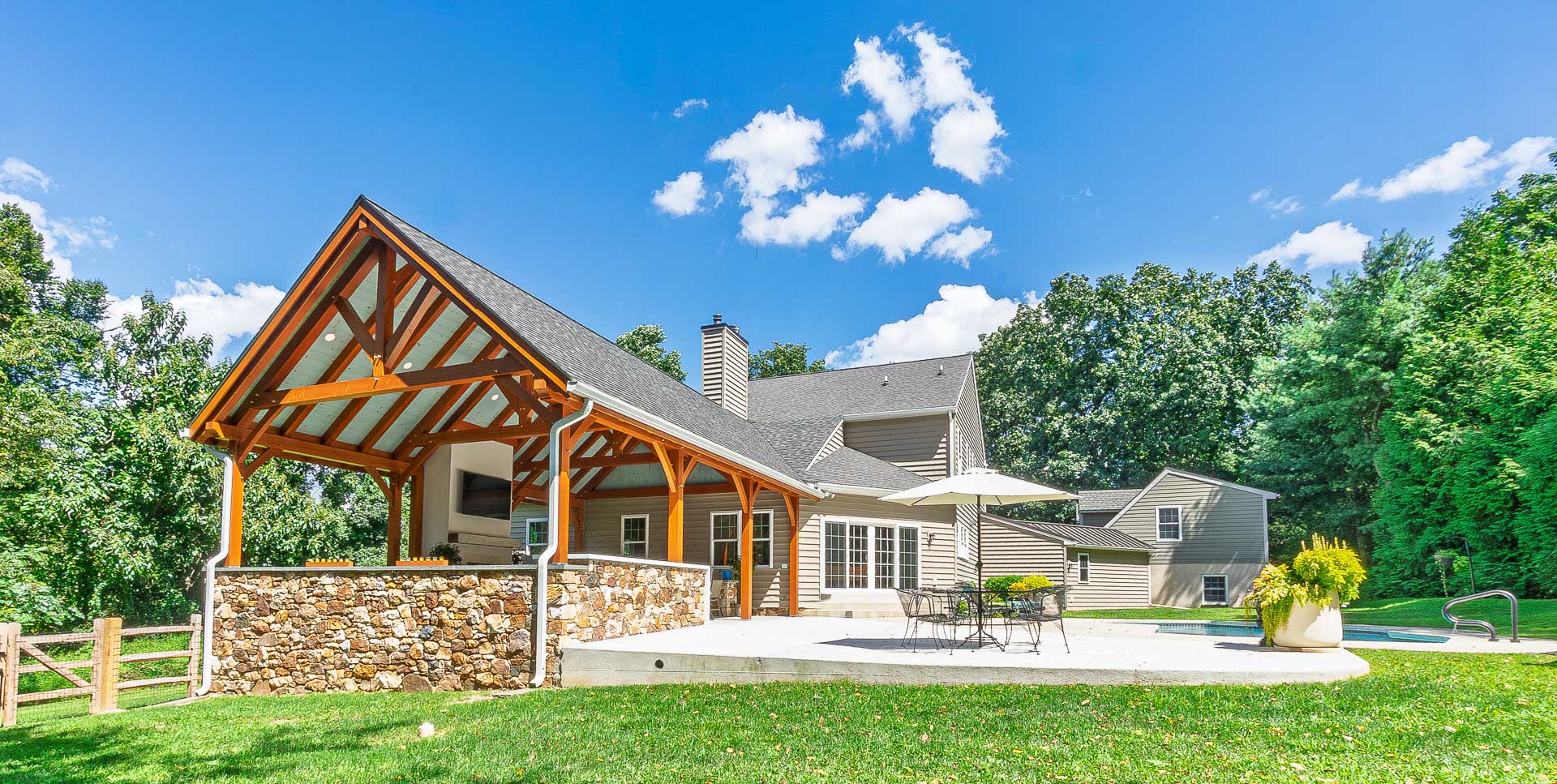 Custom timber frame home.