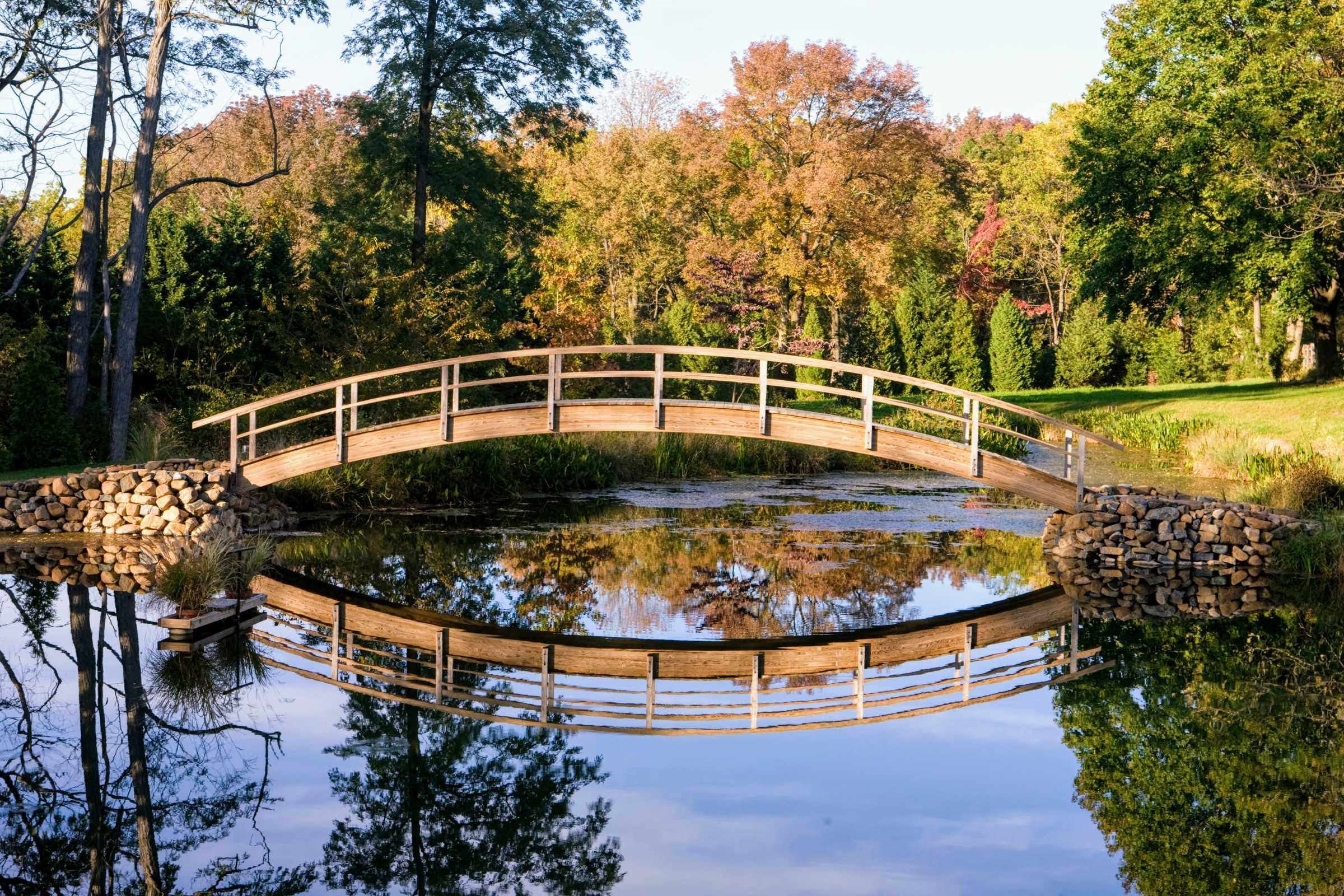 Wooden Bridge Modeled after famous French Gavinier Painting