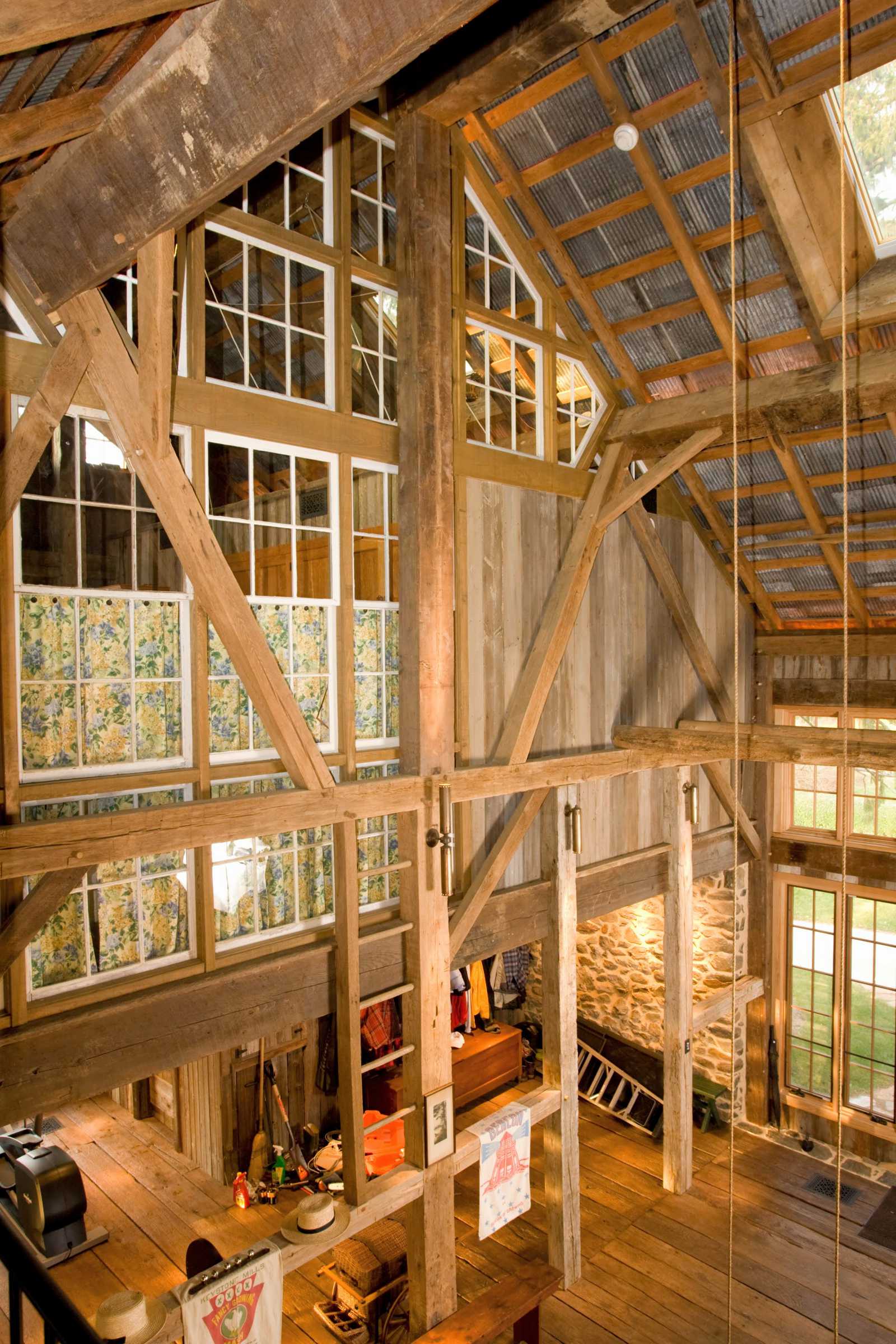 Restored barn with new master bedroom apartment in upstairs.