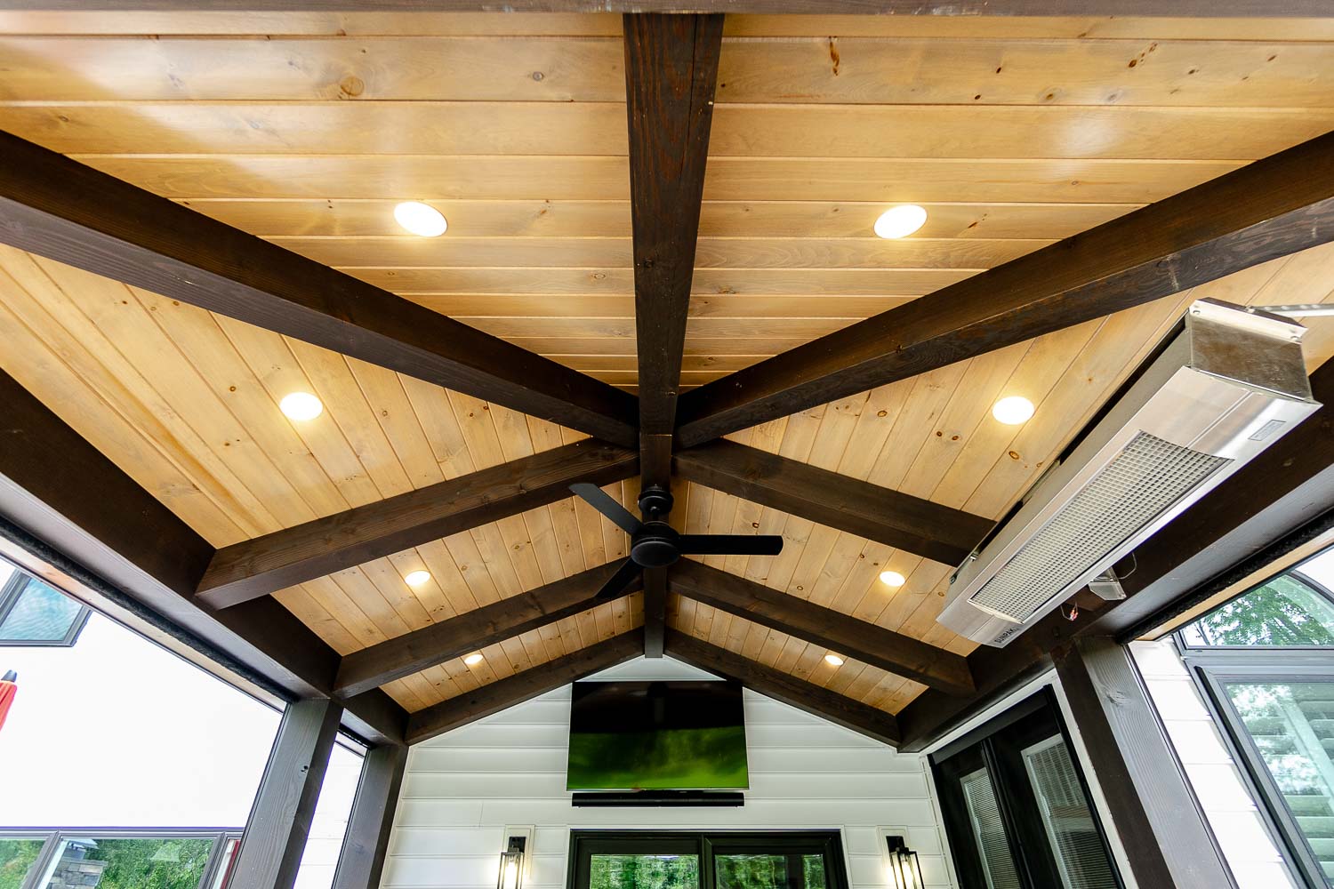 Custom Timber Frame Pavilion with infrared heater