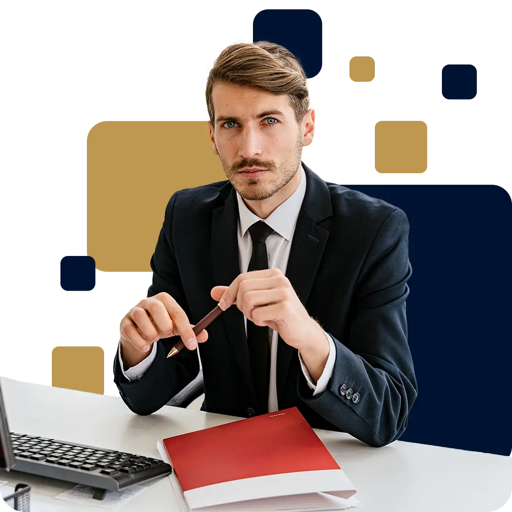 Hombre ejecutivo - Fondo color
