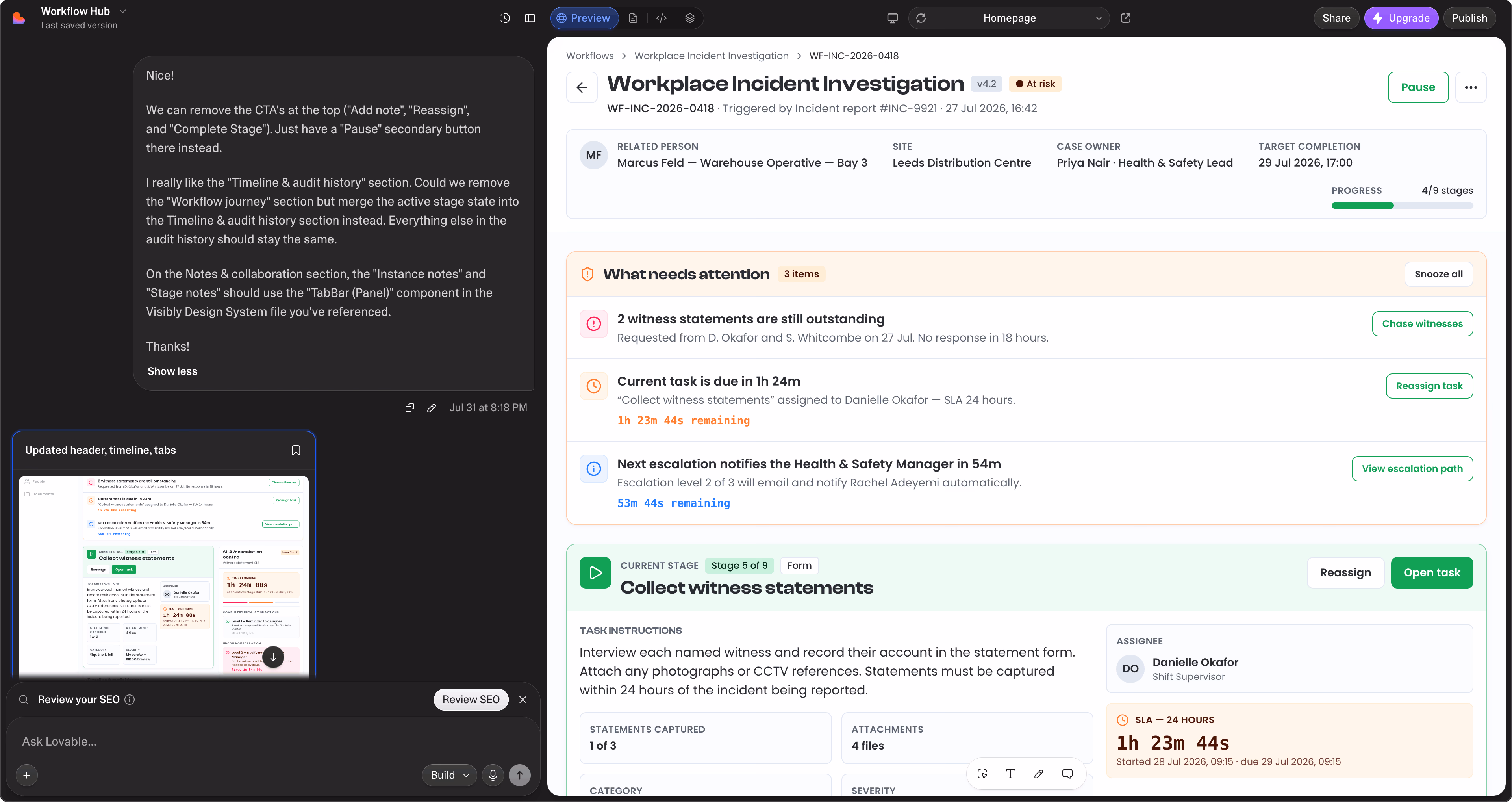A screenshot of me connecting the design system to an AI agent via an MCP, and spinning up a prototype that references our library accurately.