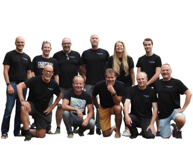 a group of people posing for a picture