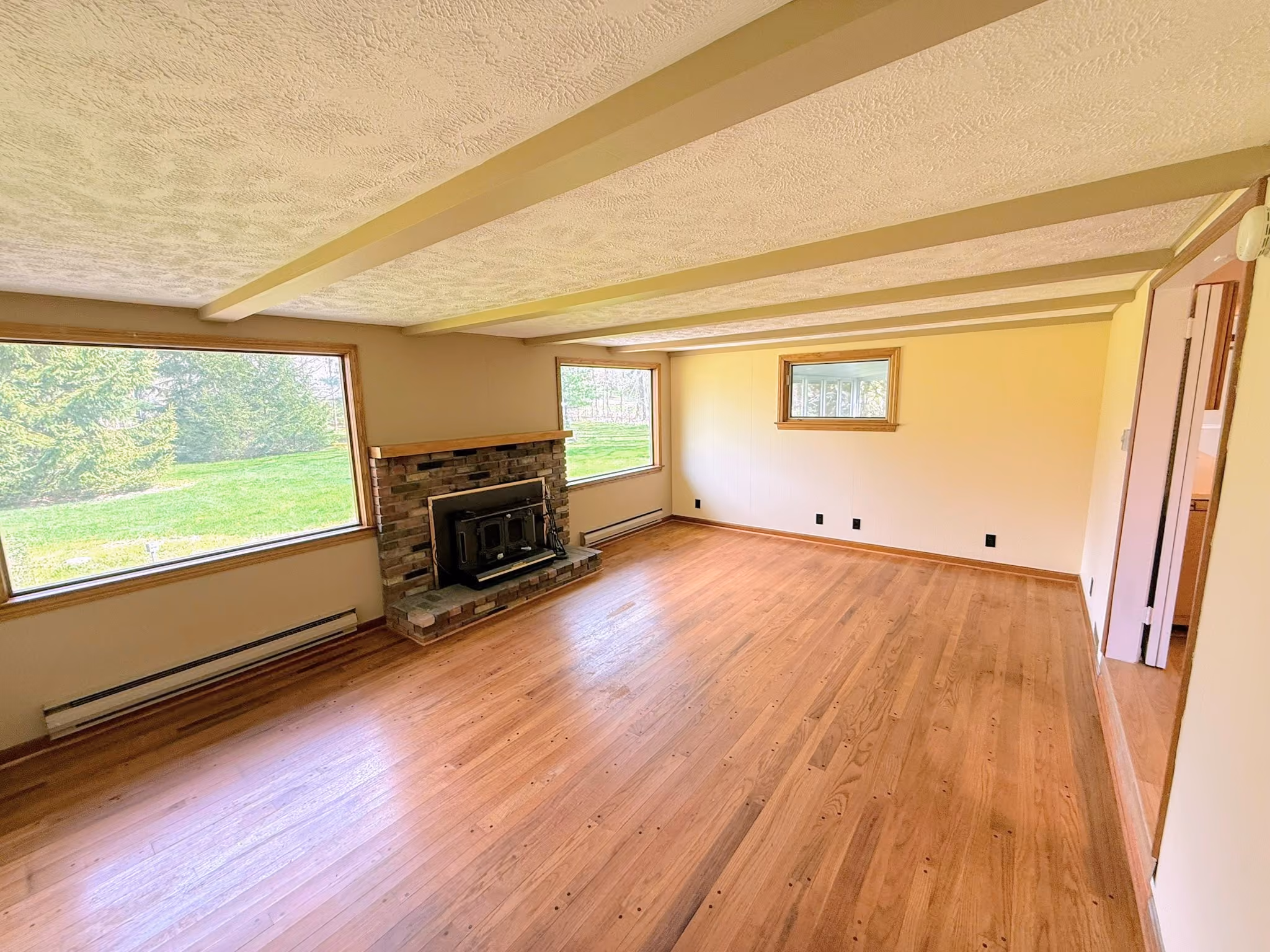 Bright living space after a completed whole-home renovation in Cleveland, Ohio